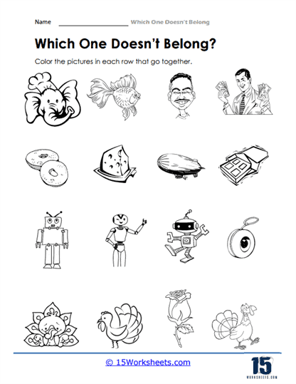 Doesnt belong worksheets