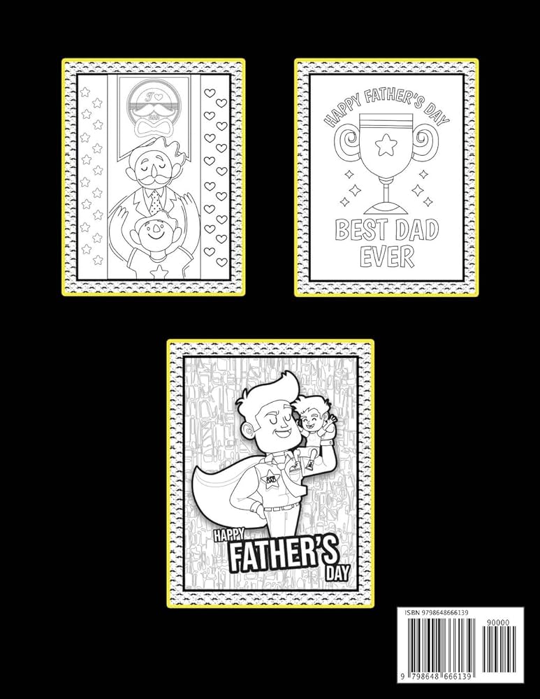 Happy fathers day coloring book