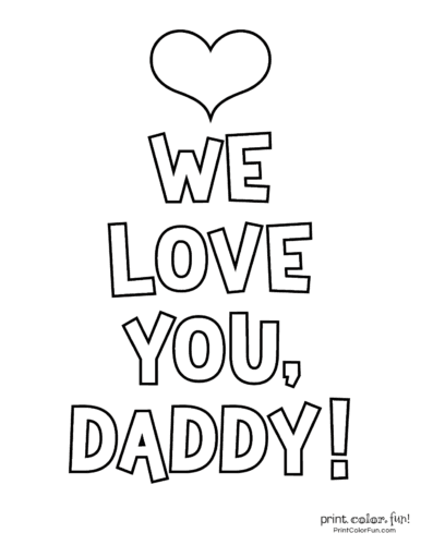 Free printable fathers day coloring pages