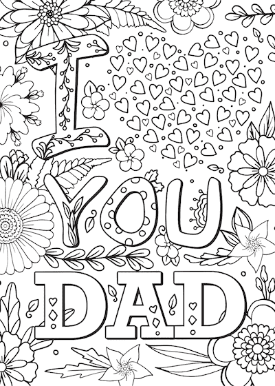 Happy fathers day coloring pages for kids