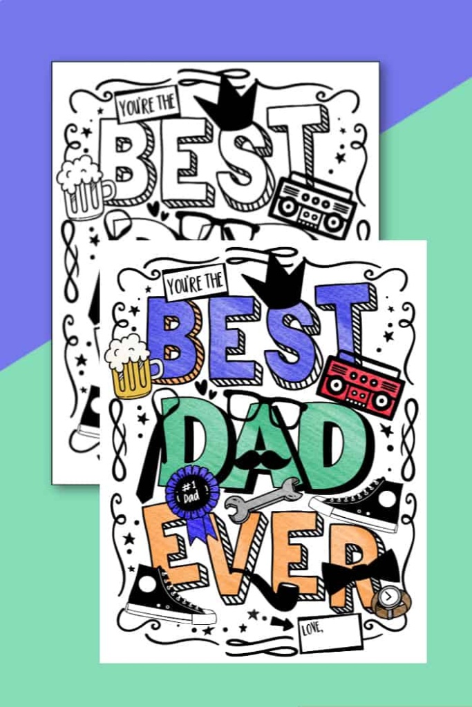 Best dad coloring pages