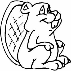 Beaver coloring page