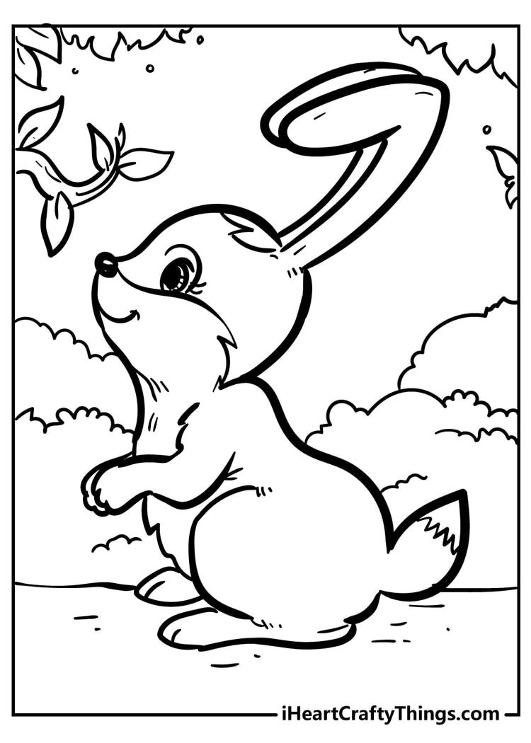Rabbit coloring pages free printables