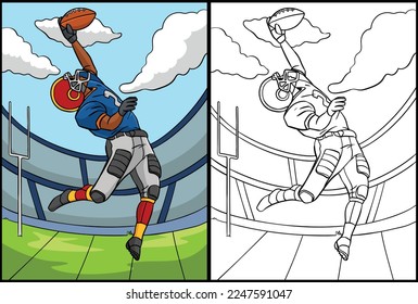 Football colouring pages stock photos