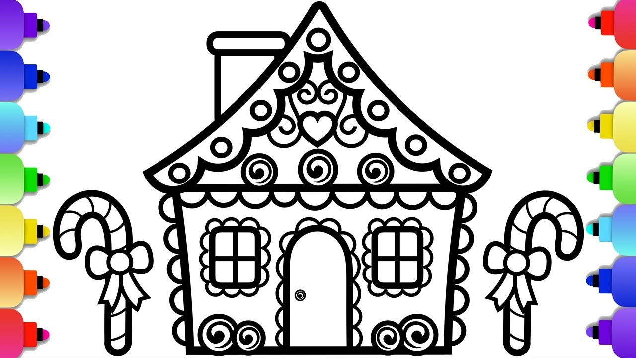 Learn to draw and color a gingerbread house ðð ð âðð christas coloring pages