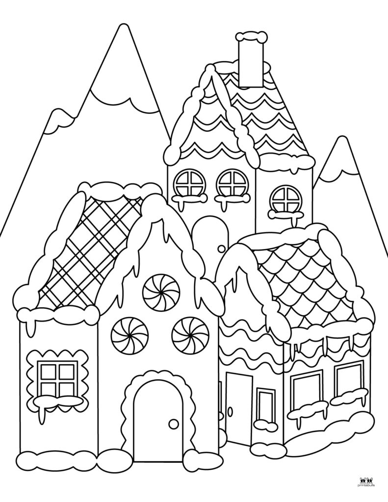 Gingerbread house coloring pages