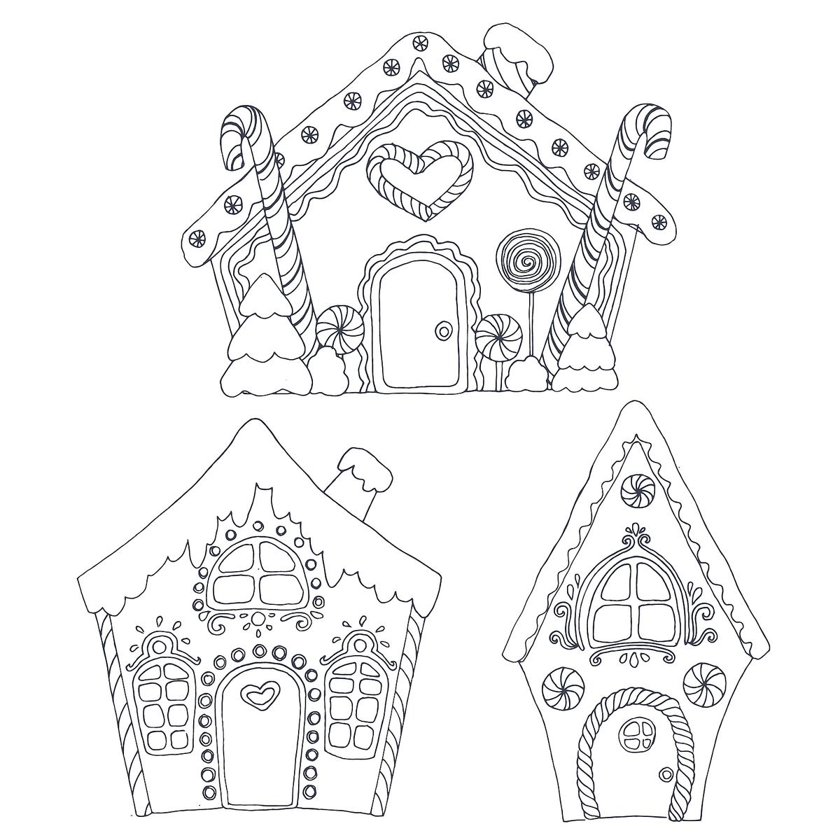 Gingerbread house coloring pages free printable coloring activity game pages for the holidays printables mom