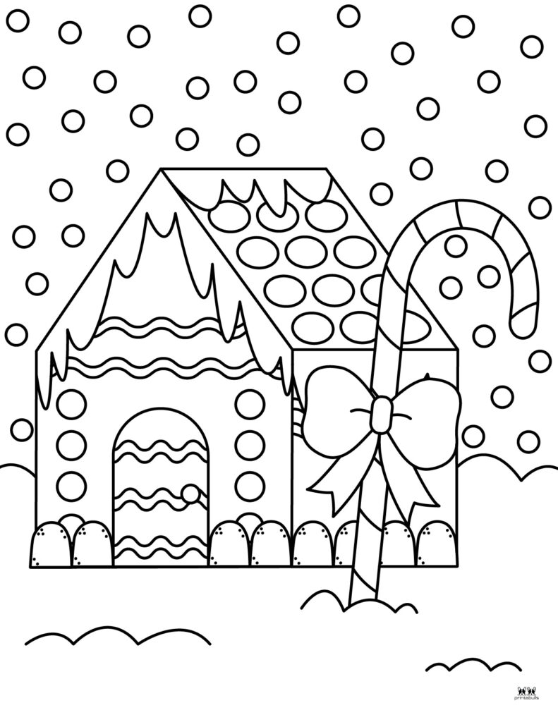 Gingerbread house coloring pages