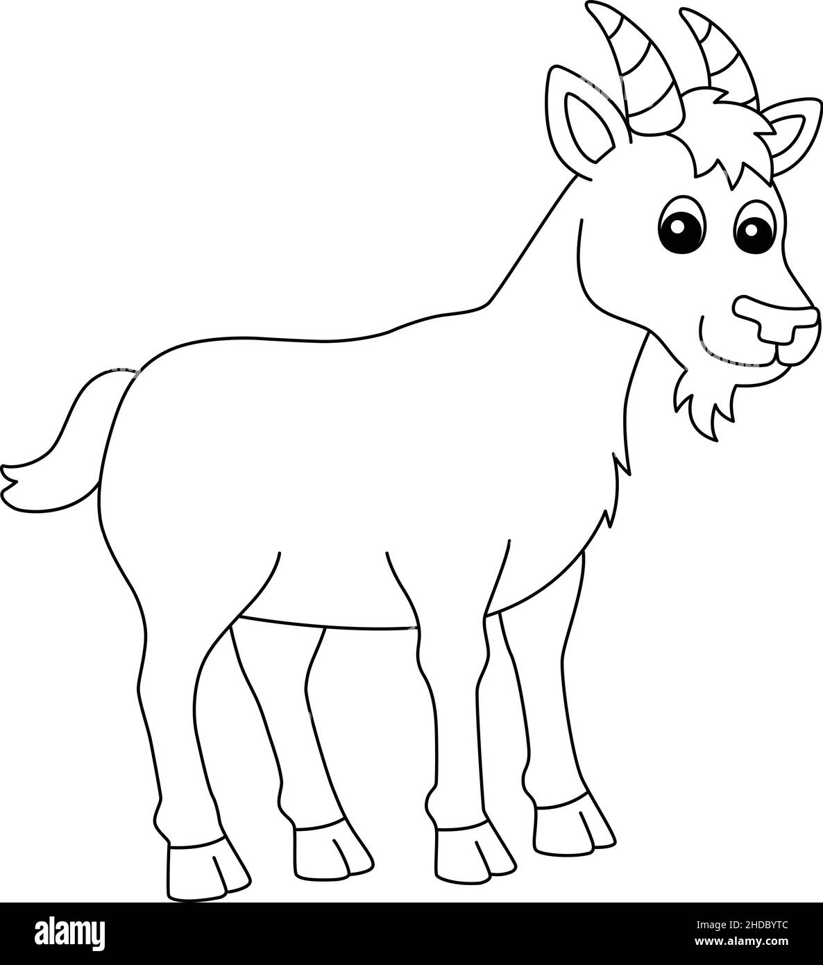 Goat coloring page isolated for kids stock vector image art