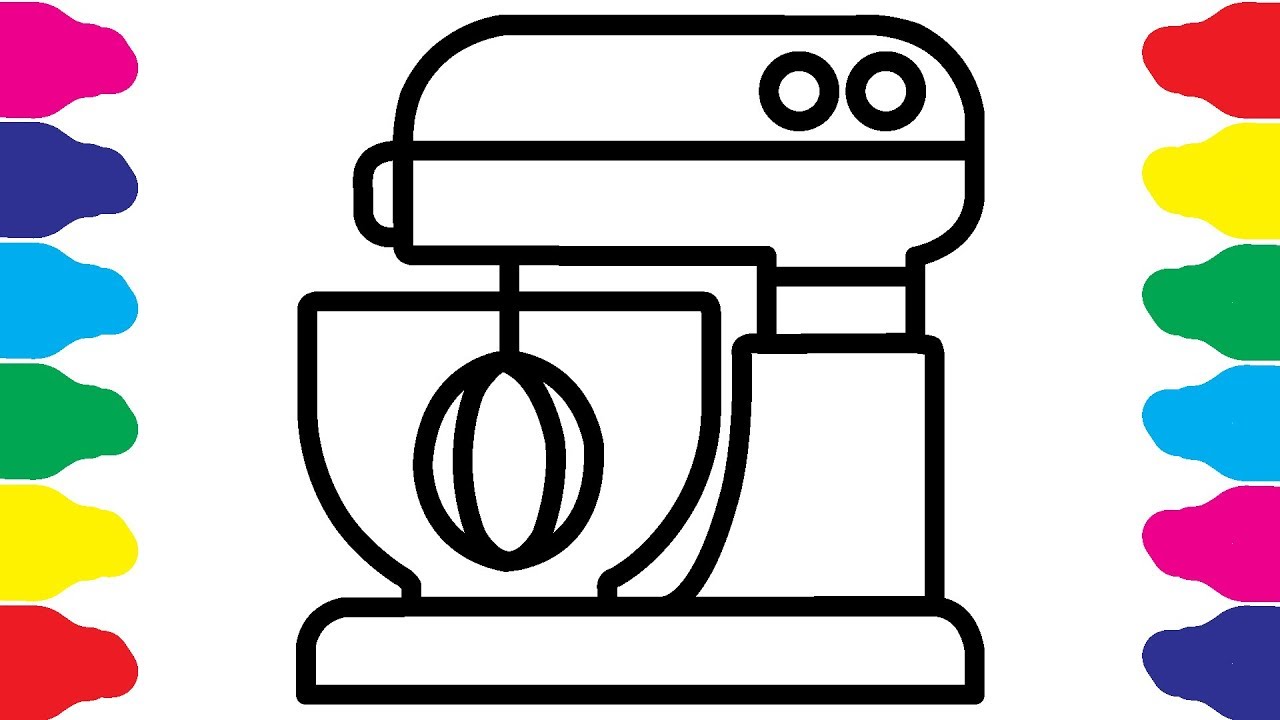 Grinder machine coloring and drawing for kids toddlers coloring and drawing video by drawing time