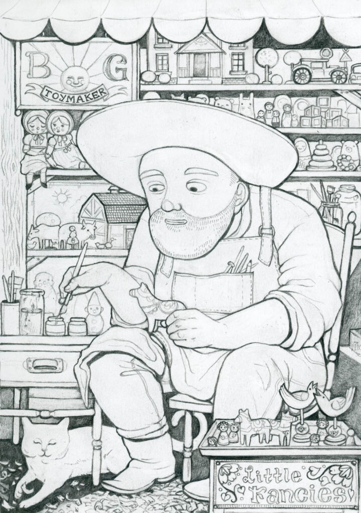 The toy maker â ink paper string