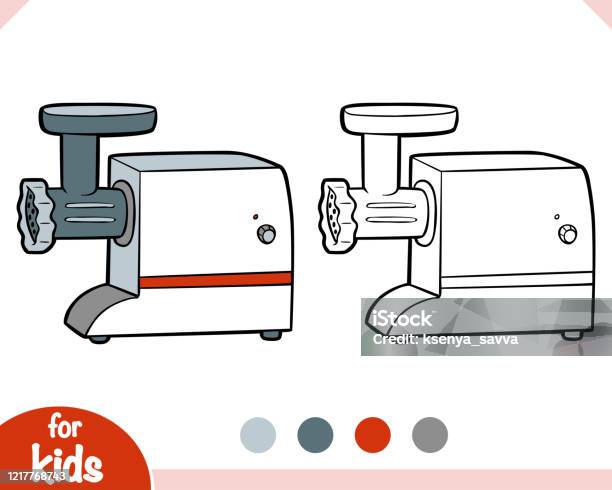 Coloring book for children stand mixer stock illustration