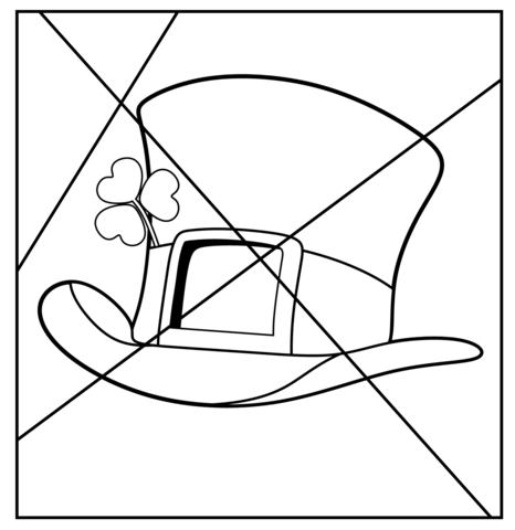 Fill leprechaun hat with your own pop art patterns coloring page free printable coloring pages