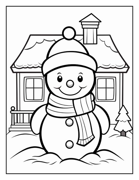 Snowman coloring pages to print
