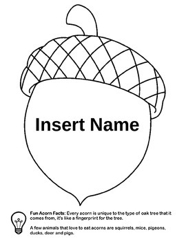 Free fall acorn coloring page great for autumn by underbite jr