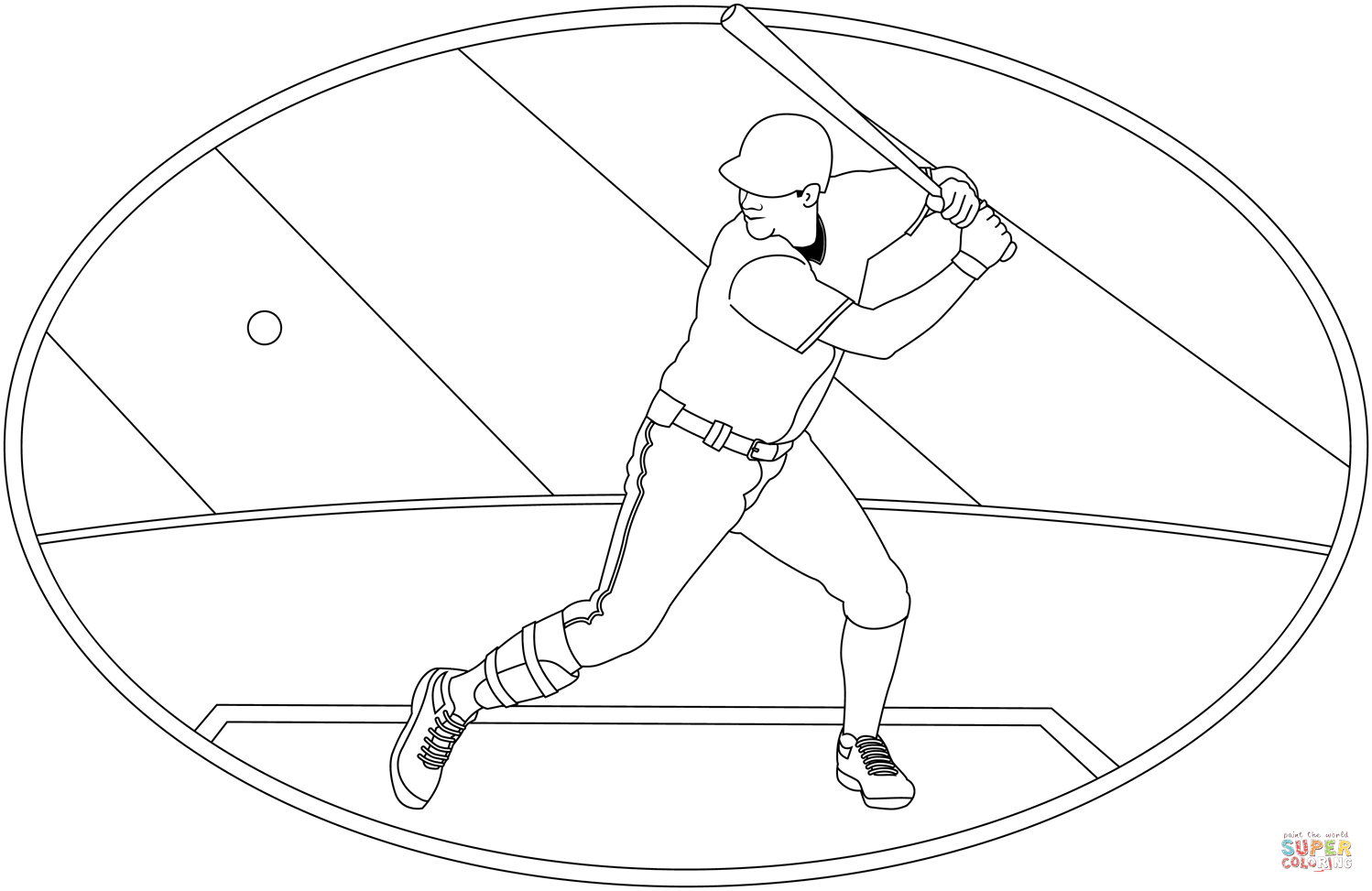 Baseball coloring page free printable coloring pages