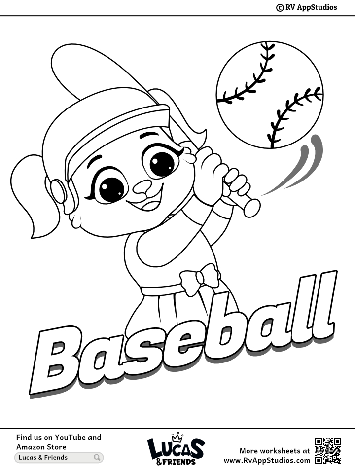 Baseball coloring pages for kids free printable