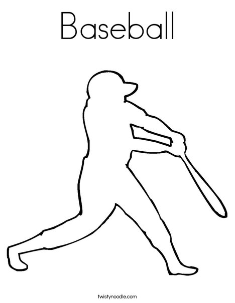 Baseball coloring page