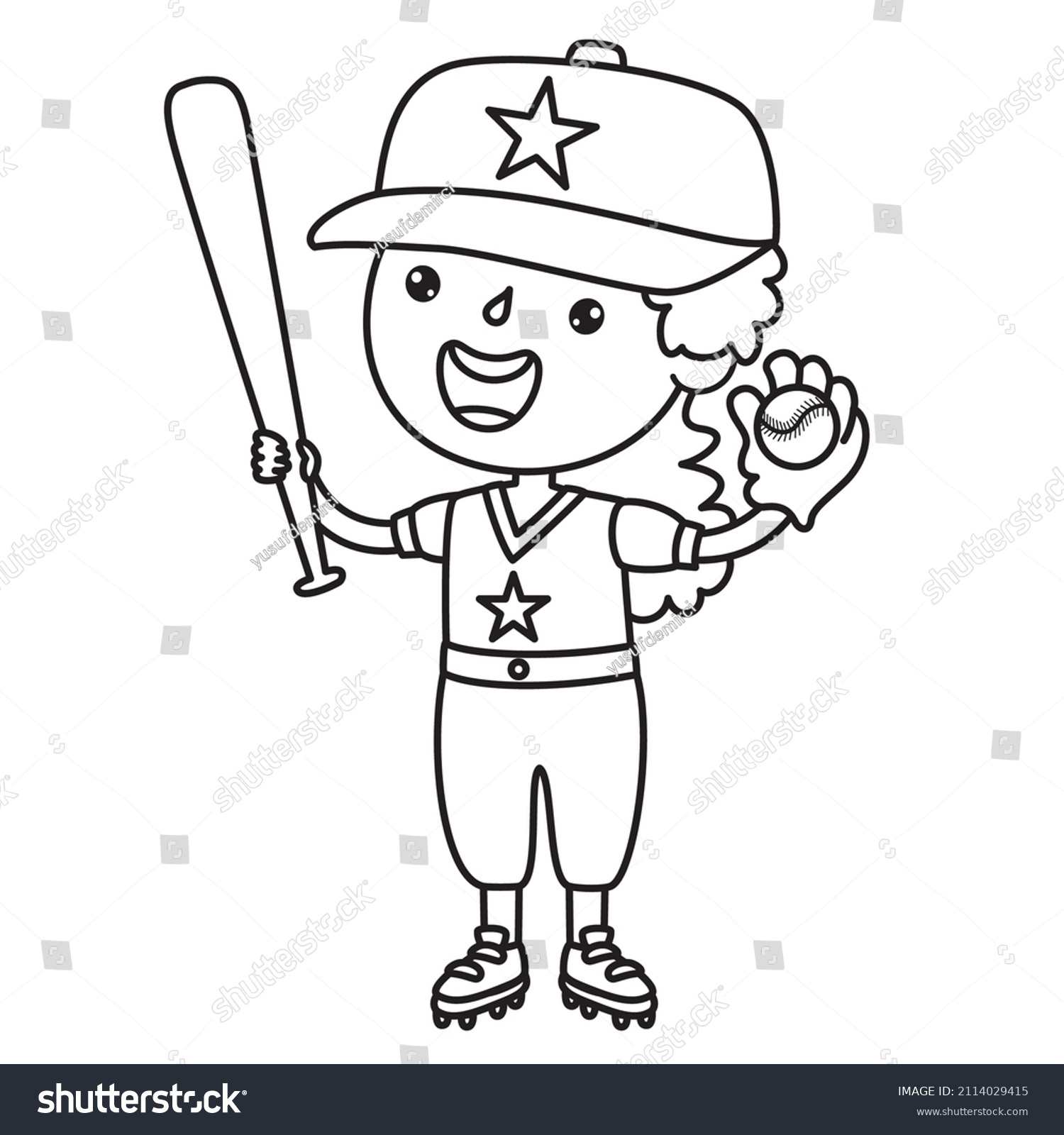 Baseball coloring book royalty