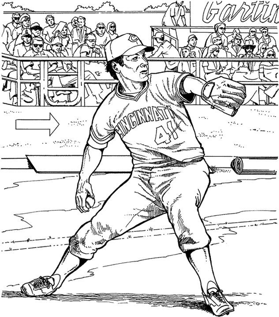 Cincinnati reds fielder baseball coloring page purple kitty