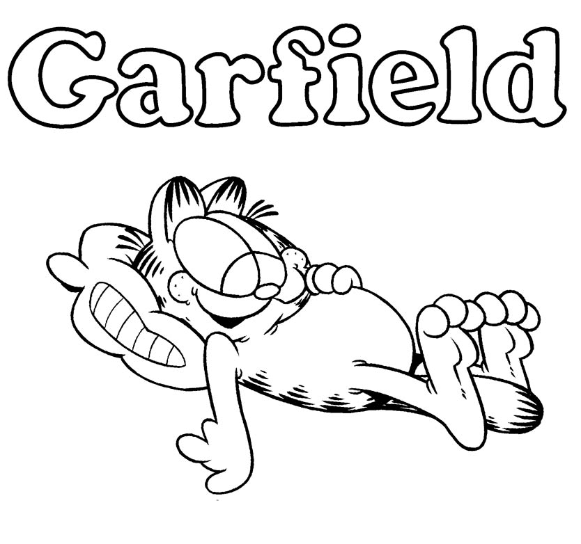 Garfield coloring pages printable for free download
