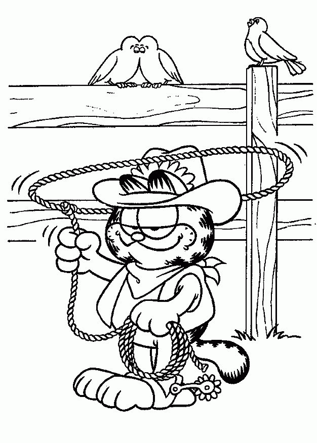 Free printable garfield coloring pages for kids