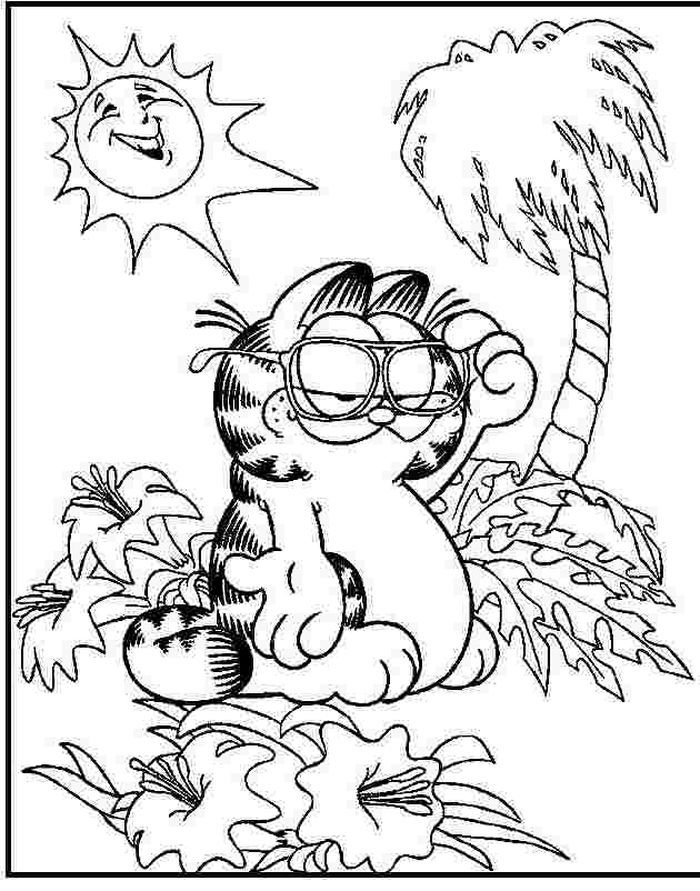 Garfield coloring pages summer coloring pages cartoon coloring pages pattern coloring pages