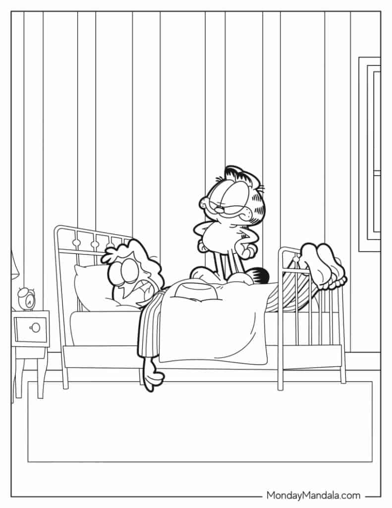 Garfield coloring pages free pdf printables