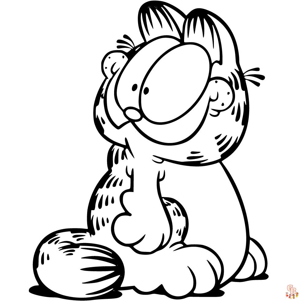 Fun and educational garfield coloring pages for kids