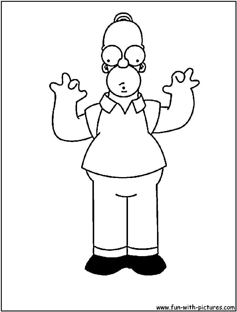 Homer simpson coloring page