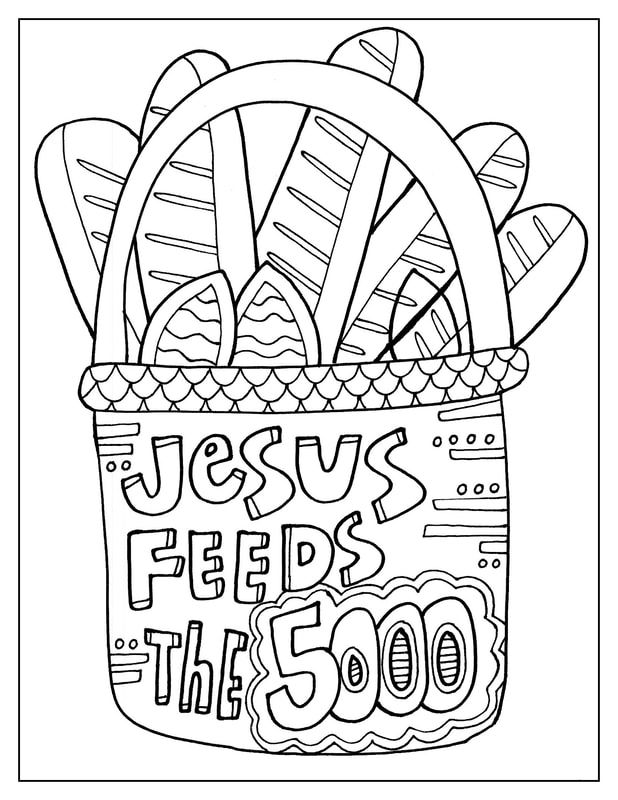 Jesus feeds the sunday school coloring pages preschool bible lessons bible school crafts