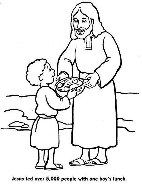 Coloring sheet the donut man pagejpg jesus feeds the sunday school home jesus coloring pages sunday school coloring pages bible coloring pages