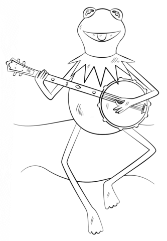 Kermit the frog coloring page free printable coloring pages