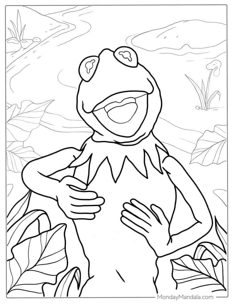 Frog coloring pages free pdf printables