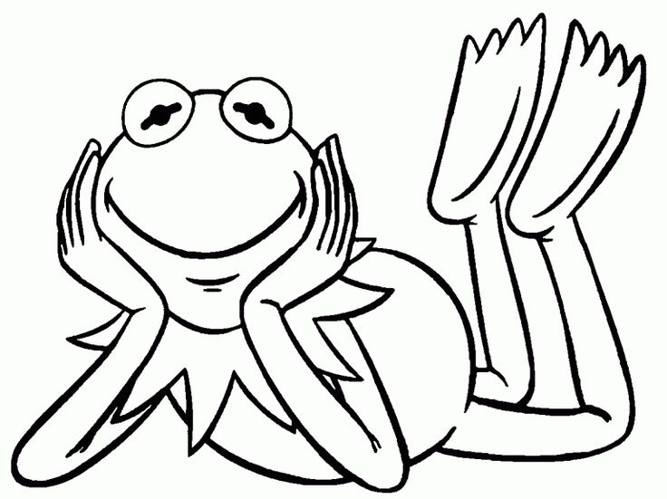 The muppets kermit the frog smile coloring pages frog coloring pages cartoon coloring pages coloring books