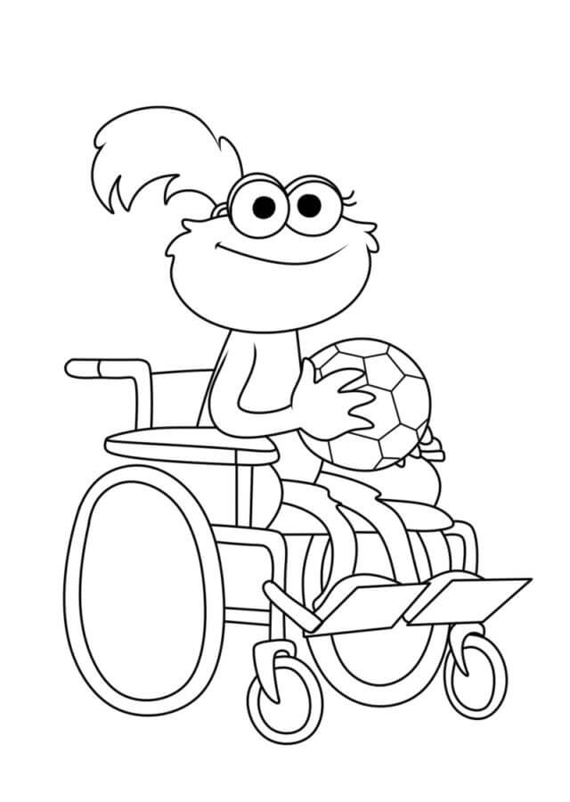 Smiling character from sesame street coloring page