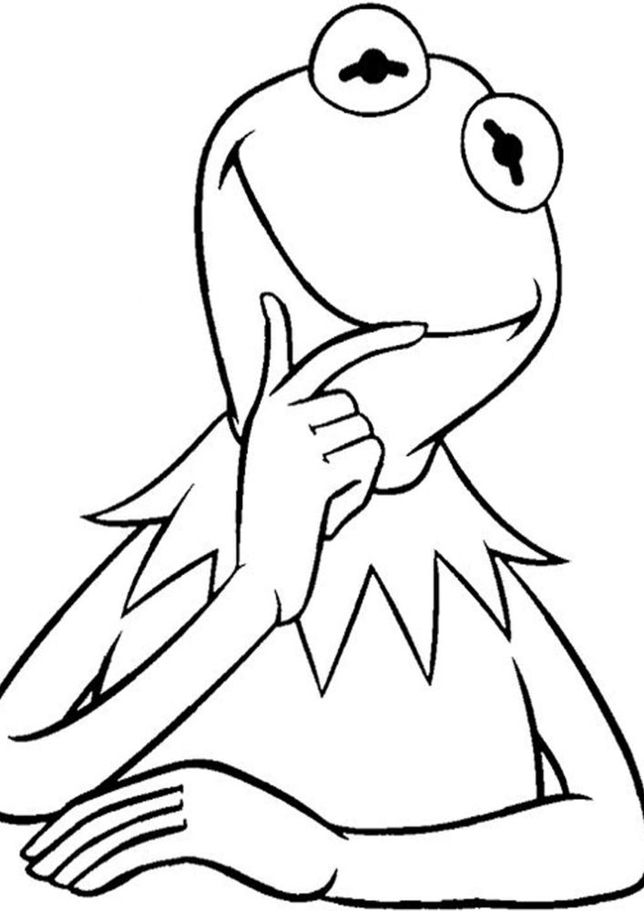 Free easy to print frog coloring pages