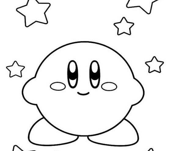 Free easy to print kirby coloring pages