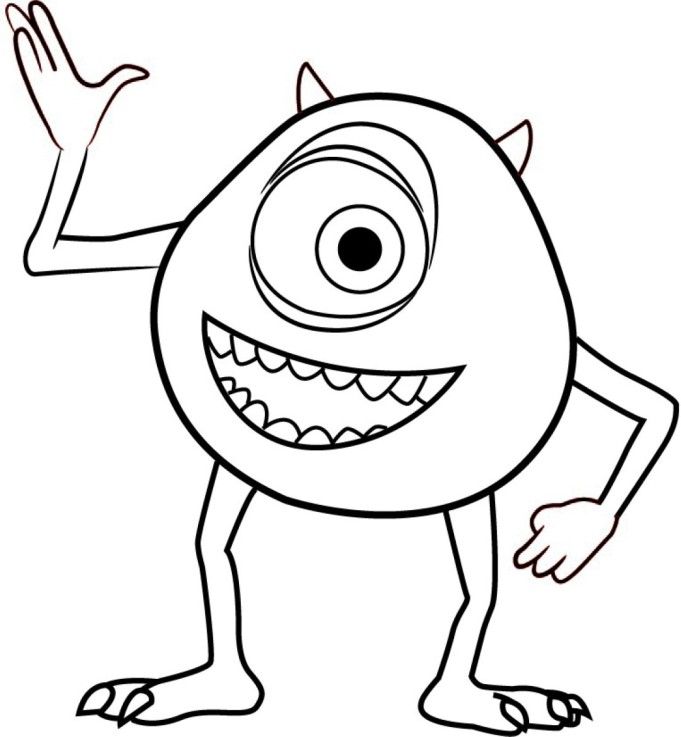 Monsters inc coloring pages to print monsters ink coloring pages to print disney drawings sketches