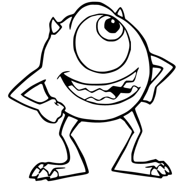 Monsters inc mike wazowski coloring page