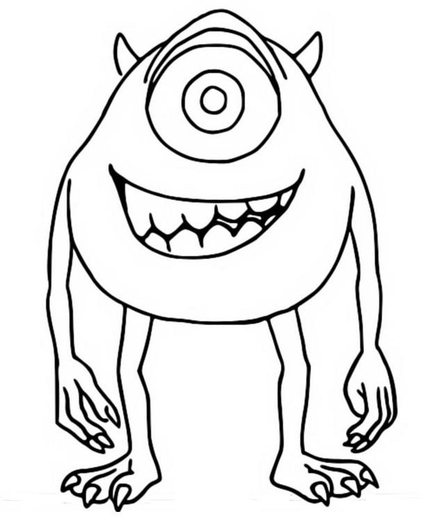 Coloring page monsters at work mike wazowski