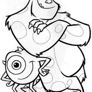 The one eyed monster mike wazowski from monsters inc coloring page kids play color disney coloring pages coloring pages monsters inc