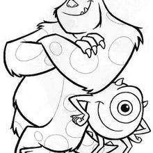 Mike wazowski and sulley coloring pages