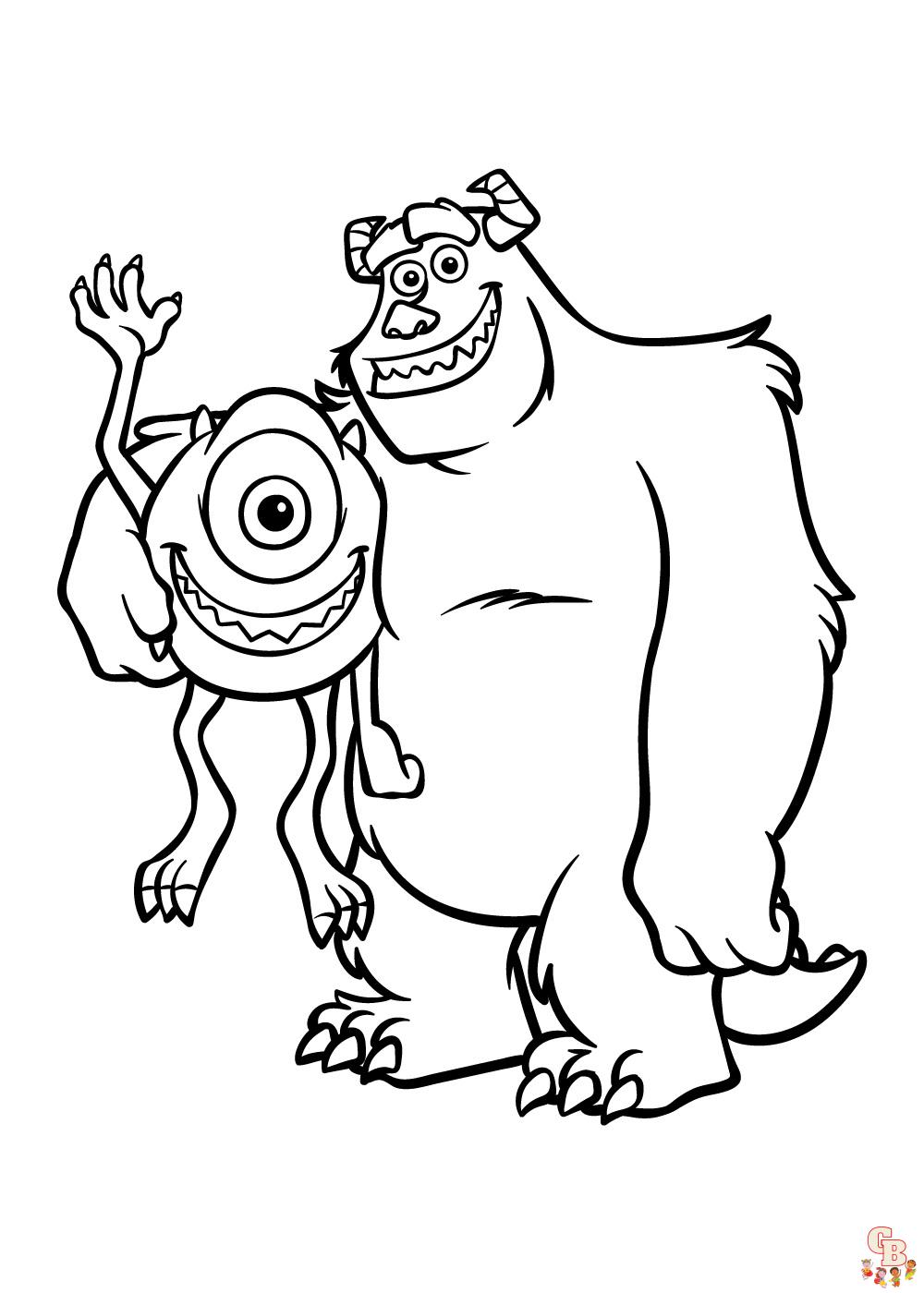 Monsters inc coloring pages