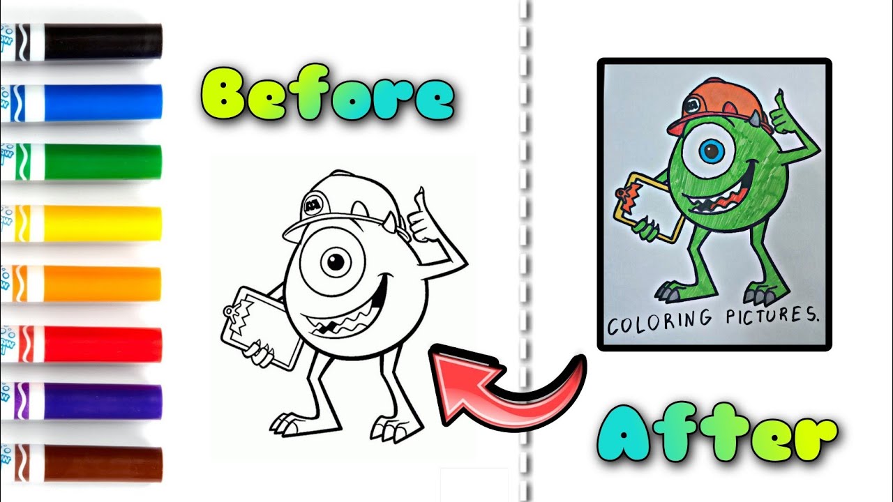 Mike wazowski coloring coloring pictures