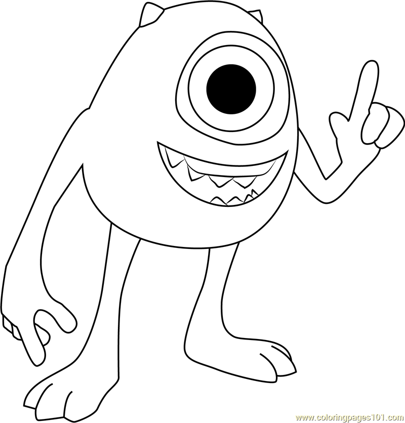 Mike coloring page for kids