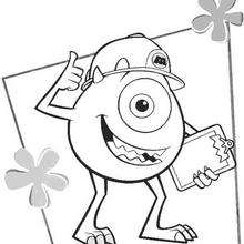 Mike wazowski coloring pages