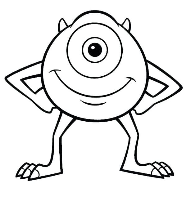 Monsters inc mike coloring page