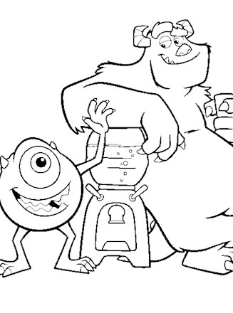 Monsters inc coloring page