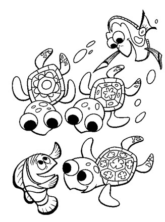 Finding nemo coloring page